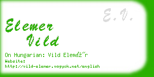 elemer vild business card